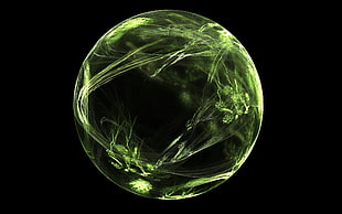 round clear green glass digital wallpaper